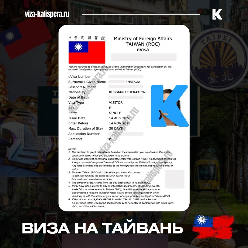 Электронная виза на Тайвань: как проходит стандартная процедура оформления