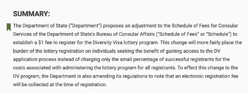 Участие в лотерее Green Card в США станет платным