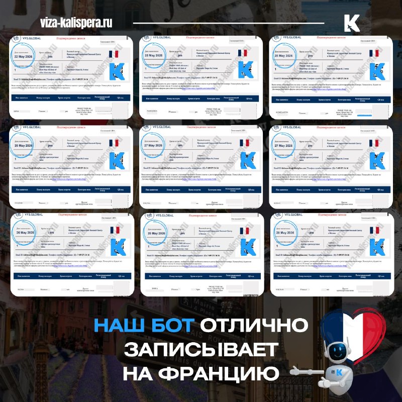 Как поймать запись в визовый центр Франции на подачу