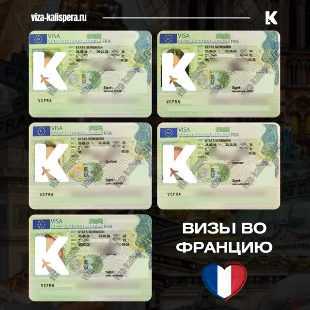 Французские шенгенские визы клиентов, август 2026 года; имена и фото скрыты